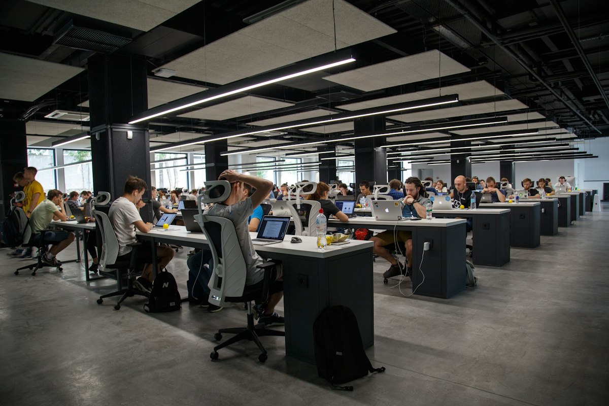 Accountant working at a desk